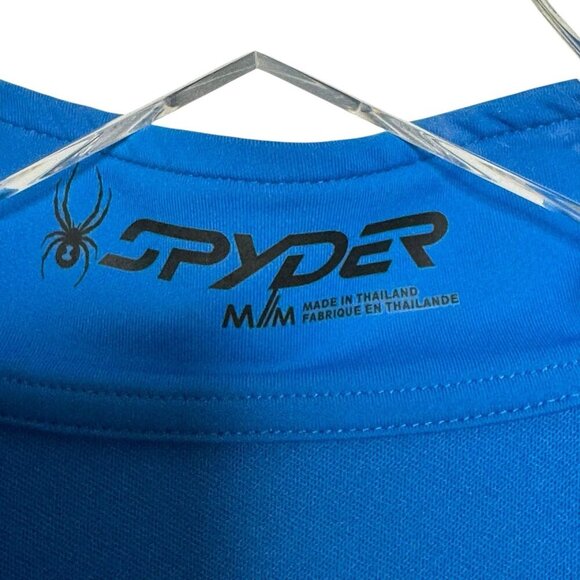 Spyder Men’s 1/4 Zip Long Sleeve base layer Top royal blue size Medium Ski snow - Picture 5 of 9
